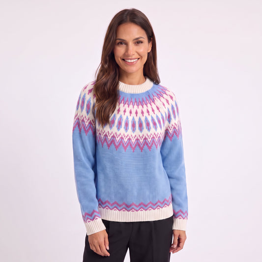 Add A Thickened Fair Isle Knit Sweater