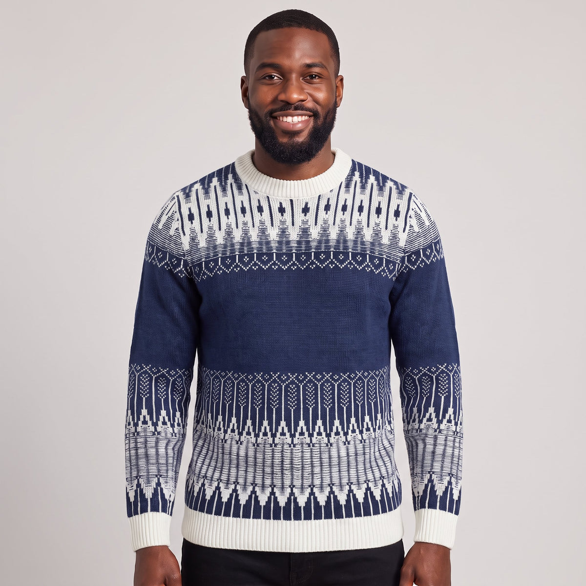 Men's Nordic Fair Isle Knit Jumper | Winter Pattern Sweater