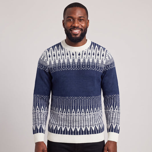 Men's Nordic Fair Isle Knit Jumper | Winter Pattern Sweater