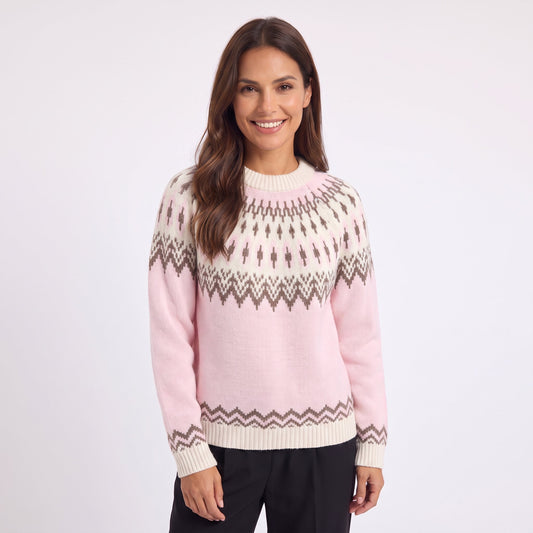 Add A Thickened Fair Isle Knit Sweater