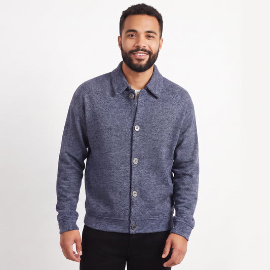 Men's Thermal Lined Cardigan Jacket | Button Front Winter Sweater