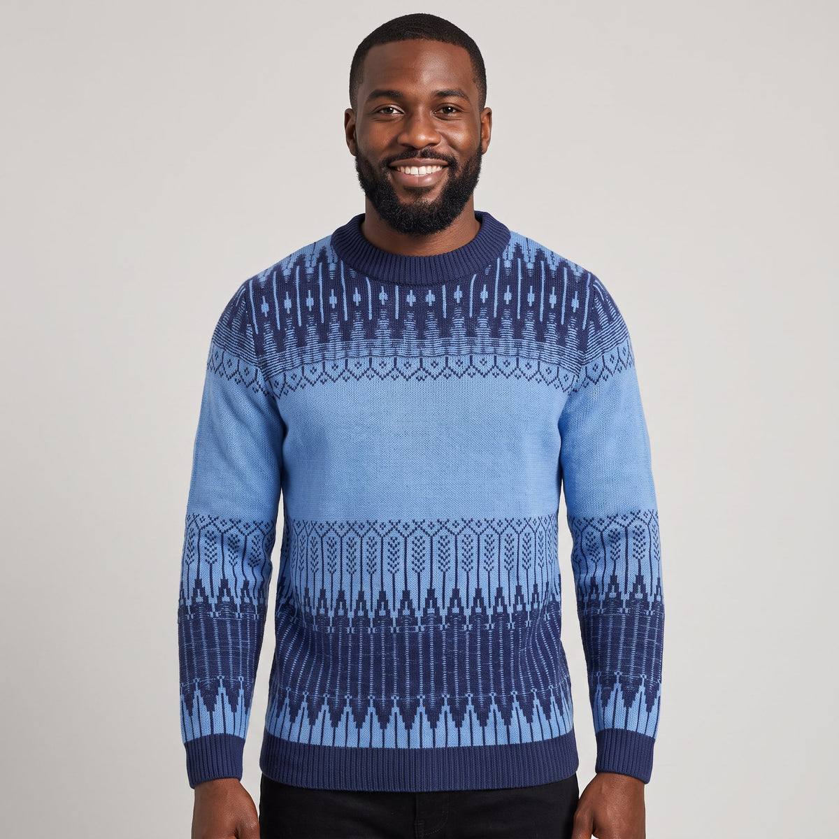 Men's Nordic Fair Isle Knit Jumper | Winter Pattern Sweater
