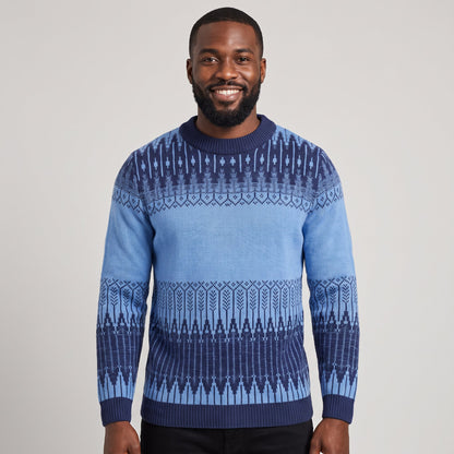 Men's Nordic Fair Isle Knit Jumper | Winter Pattern Sweater